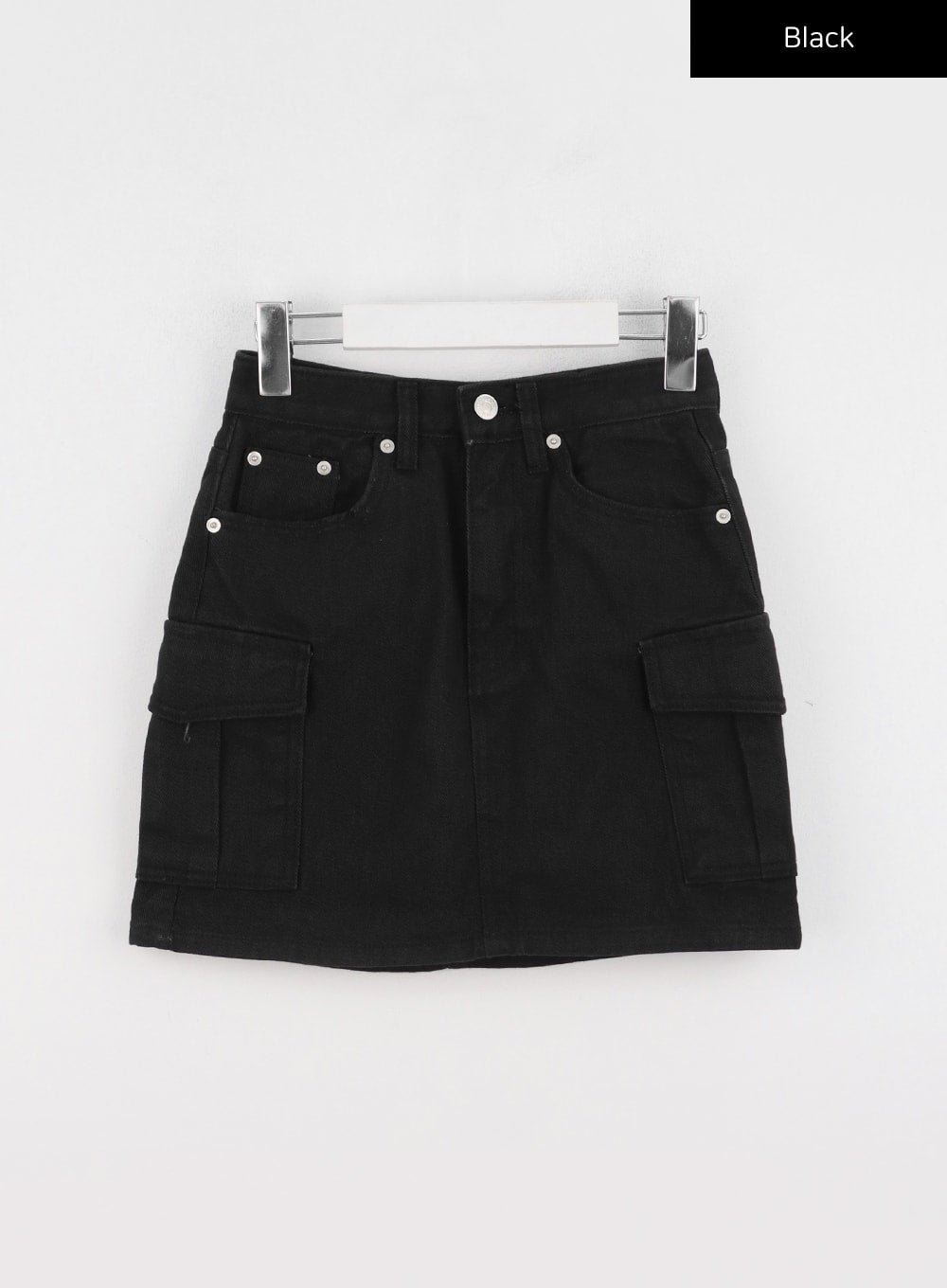 utility-pocket-cargo-mini-skirt-io324 / Black