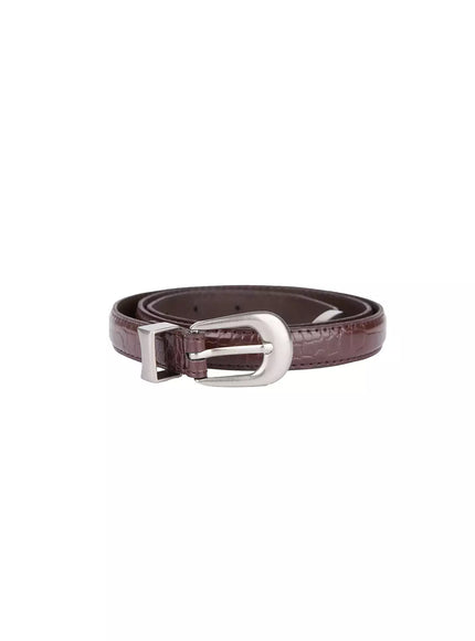 mens-vintage-horseshoe-buckle-belt-il516 / Dark brown