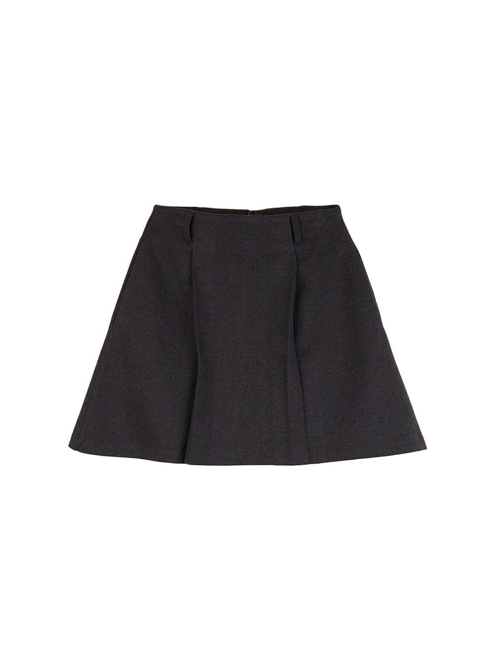 pintuck-a-line-mini-skirt-if505 / Dark gray