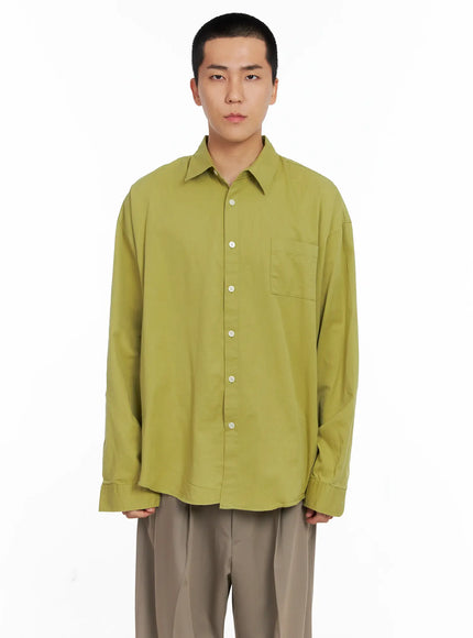 mens-classic-white-button-up-shirt-is502 / Light green
