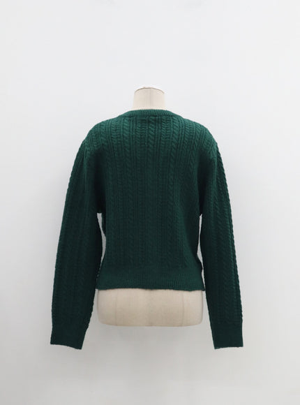 Cropped Knit Cardigan IM315