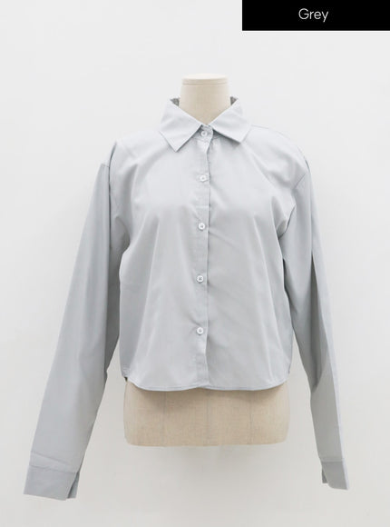 Cotton Cropped Long Sleeve T-Shirt IS15