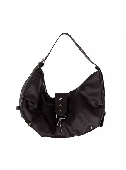 star-detail-strap-shoulder-bag-im506 / Dark brown