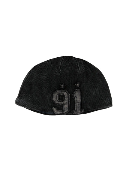 Men's Washed Denim Ribbed Beanie ID511
