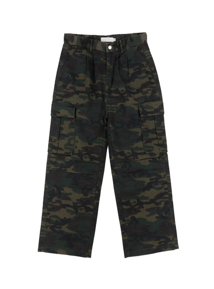 Men's Camo Parachute Cargo Pants IO523
