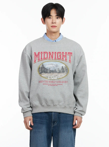 Men's Vintage Print Graphic Sweatshirt IM523