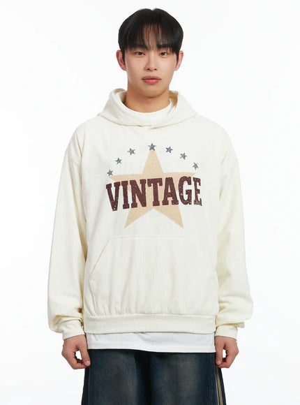 Vintage Print Graphic Hoddie ID515