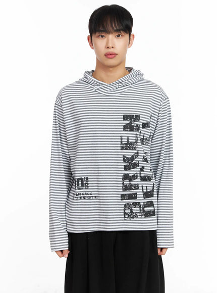 Men's  Striped Graphic Hoodie IM516