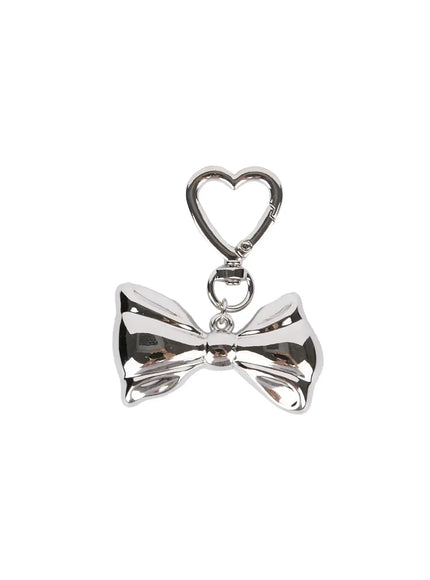 bold-ribbon-keychain-is516 / Silver