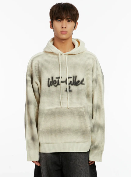 Men's Graffiti Knit Hoodie ID524