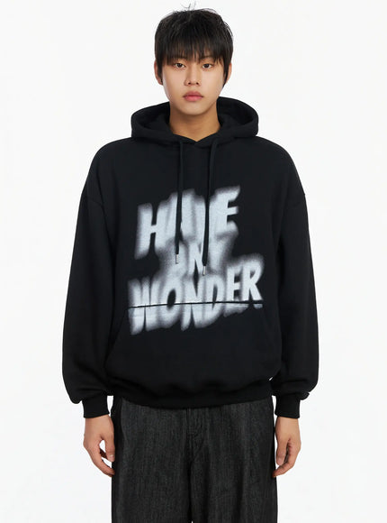 Men's Graffiti Graphic Fleece-Lined Hoodie IJ527