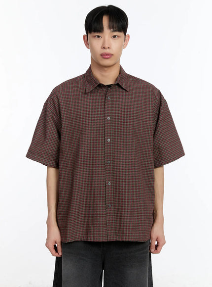 mens-plaid-short-sleeve-button-up-shirt-ia507