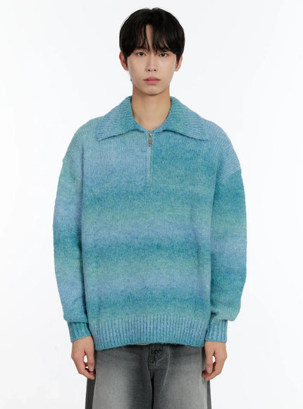 mens-alpaca-knit-quarter-zip-sweatshirts-id502