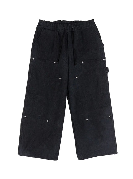 mens-wide-leg-carpenter-jeans-id523 / Black