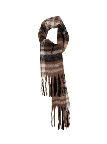 classic-plaid-wool-scarf-id511 / Brown