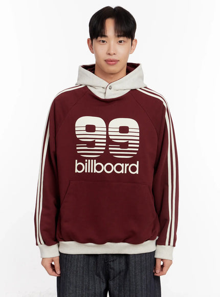 Men's 99 Billboard Print Hoodie IO523