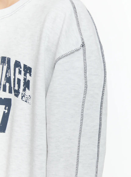 Men's Vintage Graphic Crewneck Sweatshirt IO531