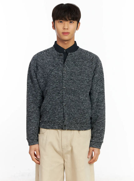 mens-raglan-knit-jacket-if504 / Black