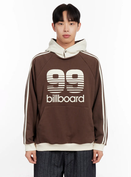 Men's 99 Billboard Print Hoodie IO523