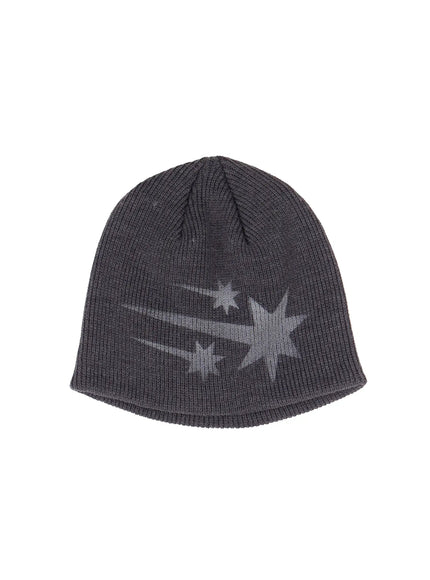 starry-knit-beenie-id523 / Dark gray