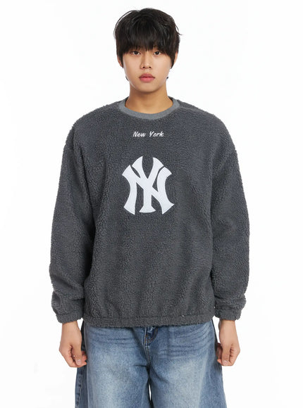 mens-warm-ny-graphic-sweatshirt-ij512 / Gray