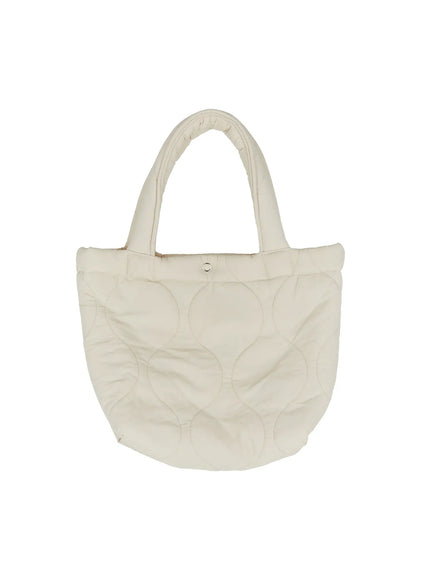 cute-quilted-mini-tote-bag-id515 / Light beige