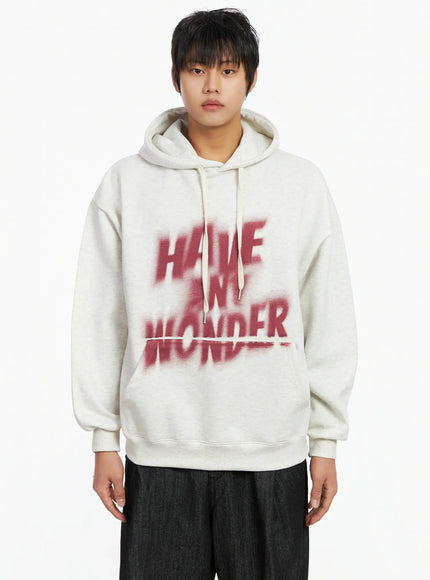 Men's Graffiti Graphic Fleece-Lined Hoodie IJ527