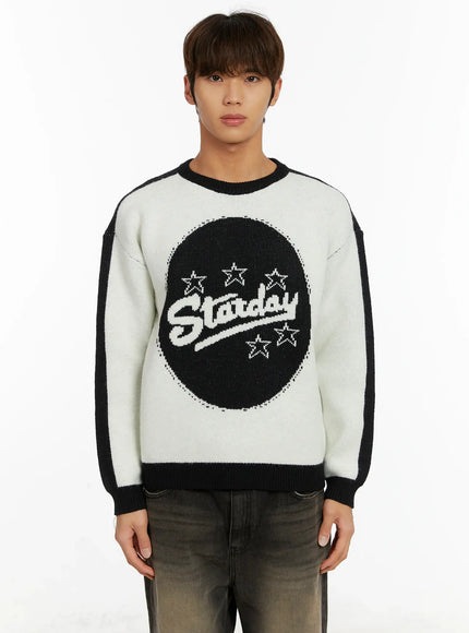 mens-graphic-knit-sweater-id523 / White