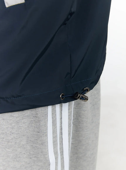 Men's Color Block Hooded Jacket IM523