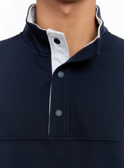 Men's Half-Zip Contrast Pullover IN512