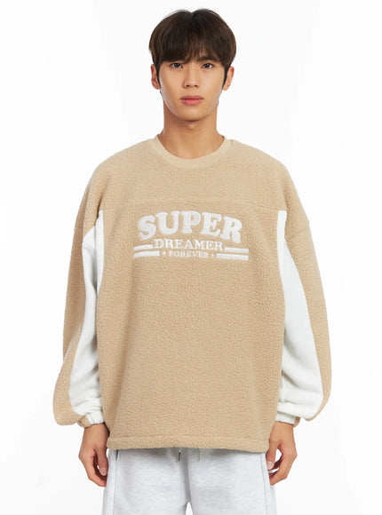 mens-sherpa-fleece-sweatshirt-id511 / Beige