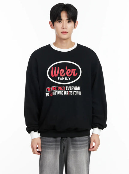 mens-graphic-sweatshirt-im523 / Black