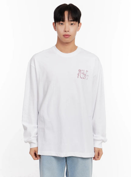 mens-rolf-graphic-long-sleeve-top-io-528 / White