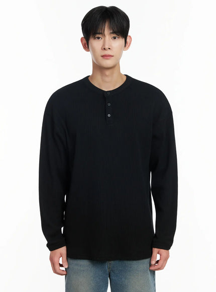 mens-waffle-henley-long-sleeve-shirt-if517