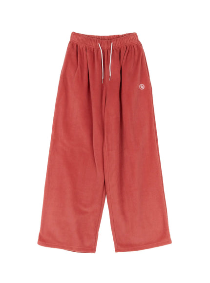 mens-wide-leg-fleece-pants-io528 / Orange