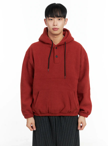 mens-fleece-hoodie-in518-1 / Orange