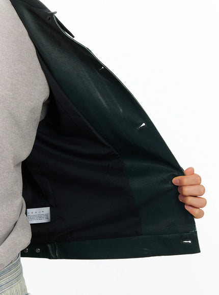 men-s-green-leather-trucker-jacket-if504