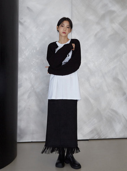 Knit Cardigan Shrug J24