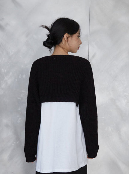 Knit Cardigan Shrug J24