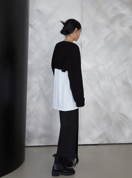 Knit Cardigan Shrug J24