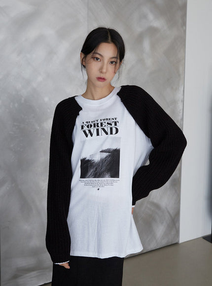 Knit Cardigan Shrug J24