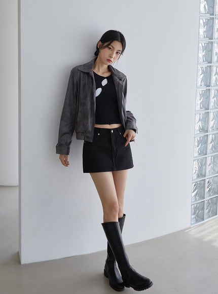 Faux Leather Jacket J23