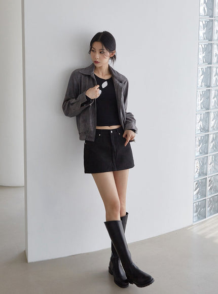 Faux Leather Jacket J23