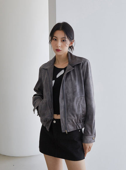 Faux Leather Jacket J23