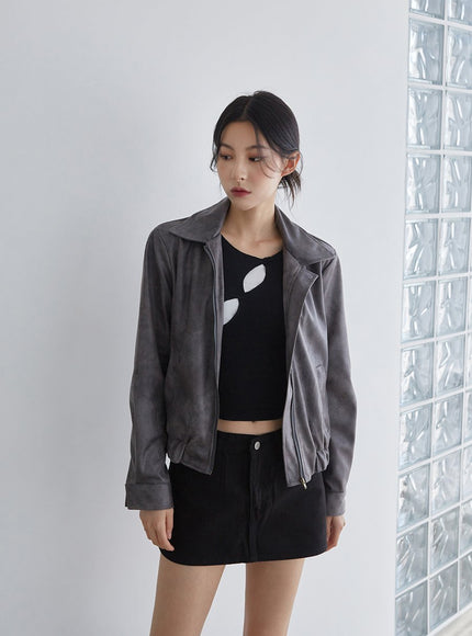 Faux Leather Jacket J23