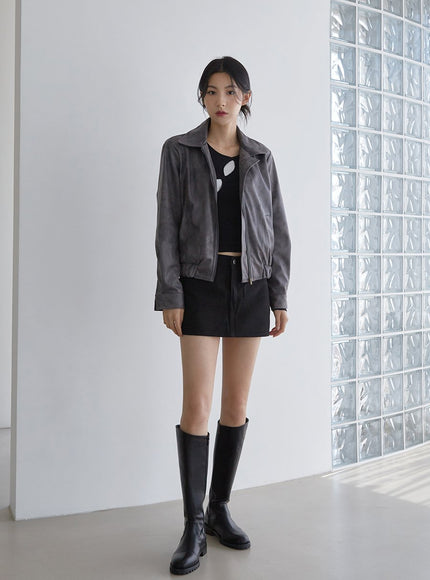 Faux Leather Jacket J23