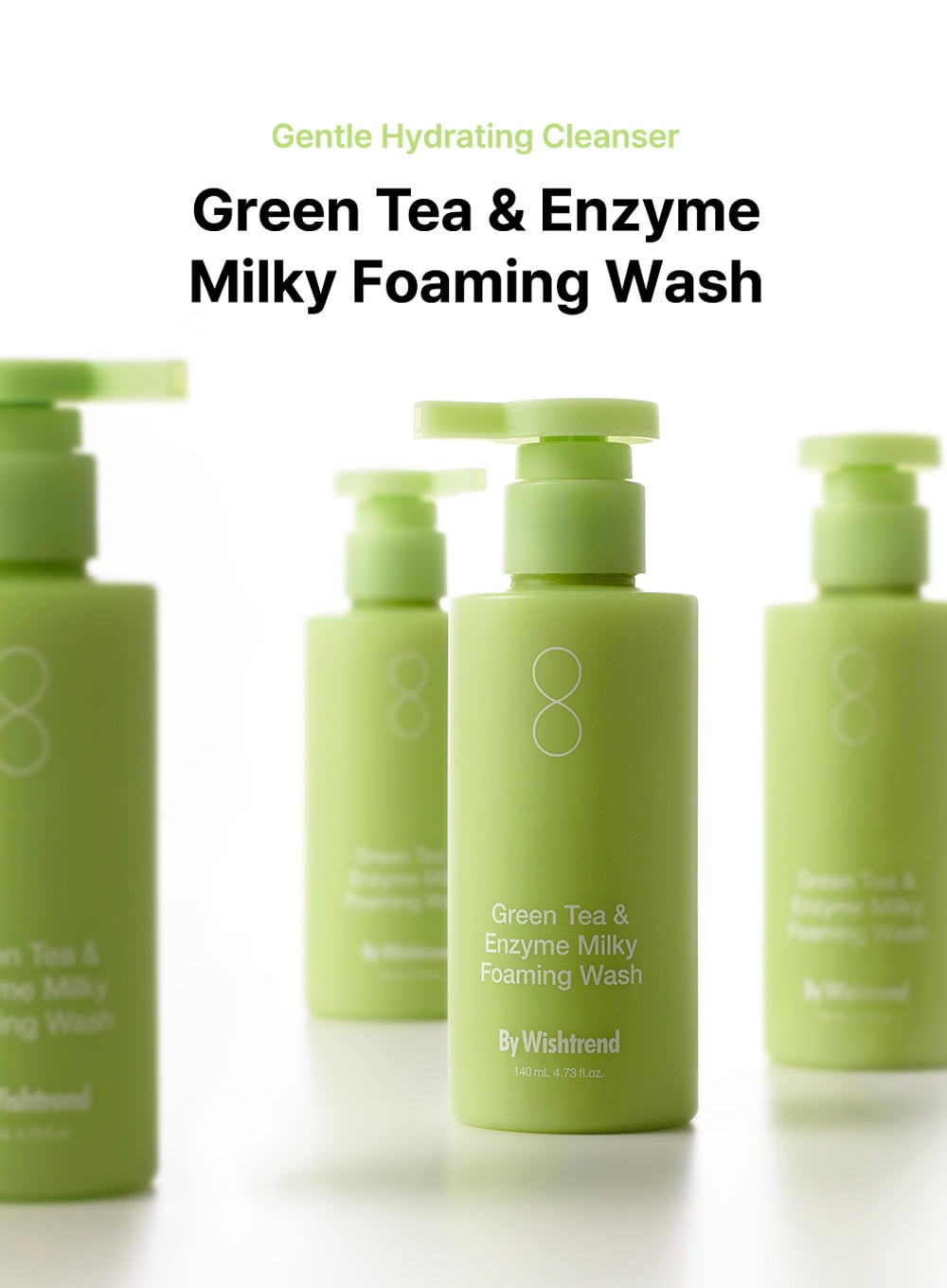 Green Tea & Enzyme Milky Foaming Wash (140ml) - By Wishtrend | K-BEAUTY ...