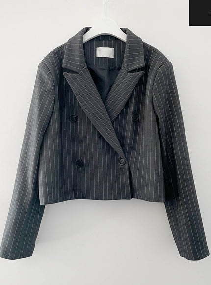Striped Double Cropped Jacket