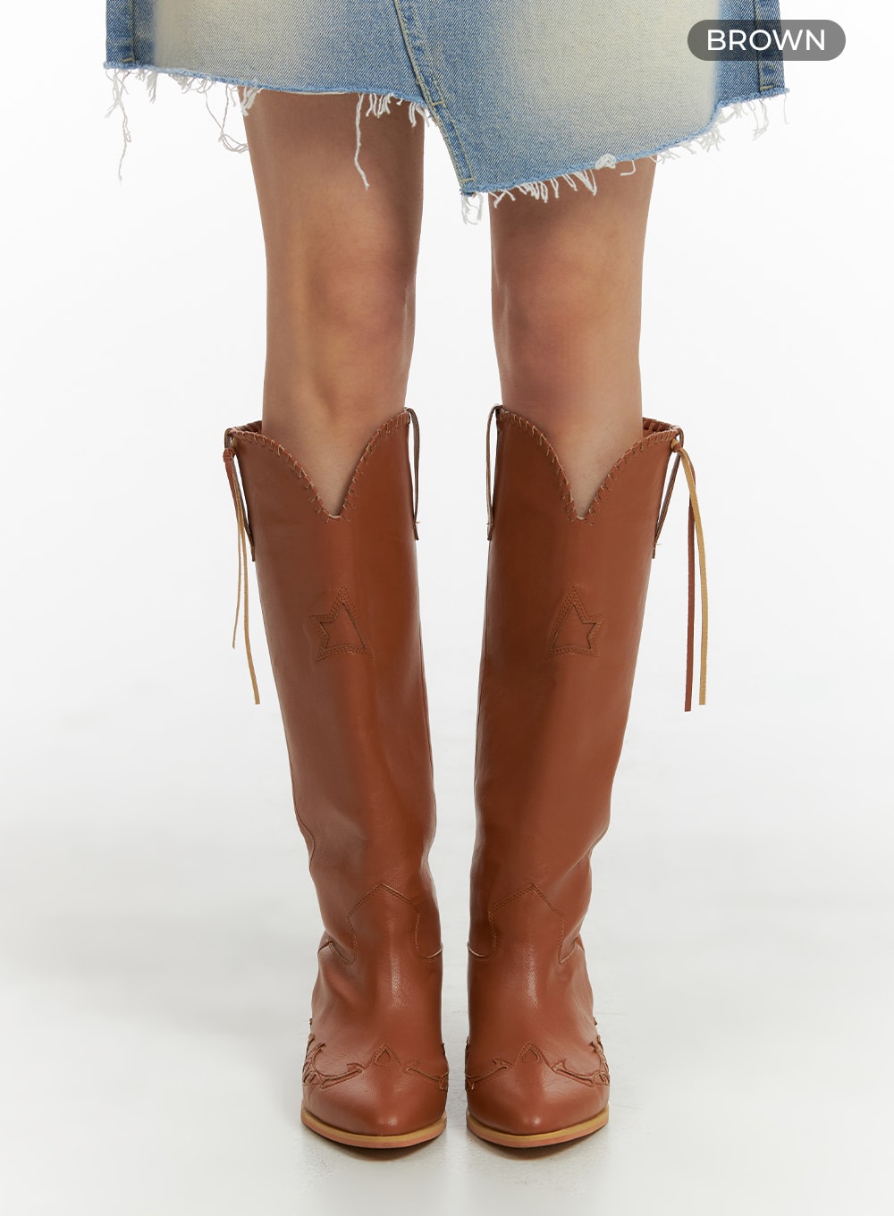 Brown fringe outlet cowboy boots