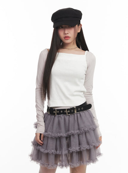 Sleeveless Boat Neck Crop Top CM528